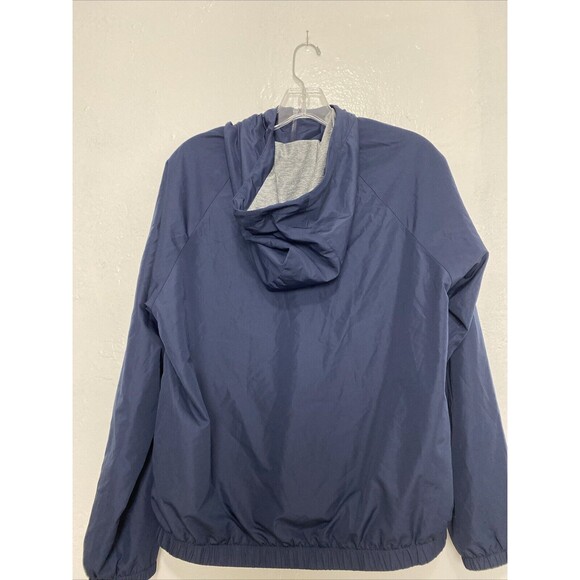 Uniqlo Hooded Parka Size M Navy Blue Women Full Zip Long Sleeve Water Repellent - Picture 13 of 13